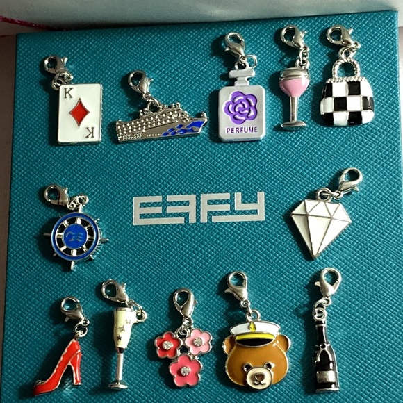 ❤️ NWOT - EFFY Large Diamond Shaped Silvertone Hanging Charm* ❤️ - Picture 6 of 9